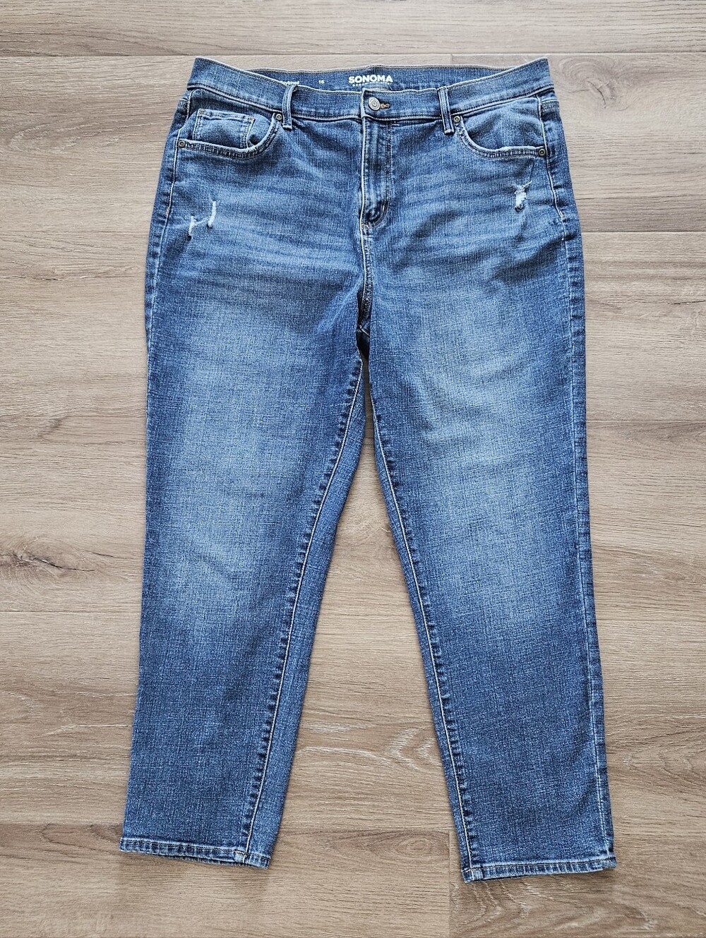 Sonoma Boyfriend Blue Denim Jeans Size 16